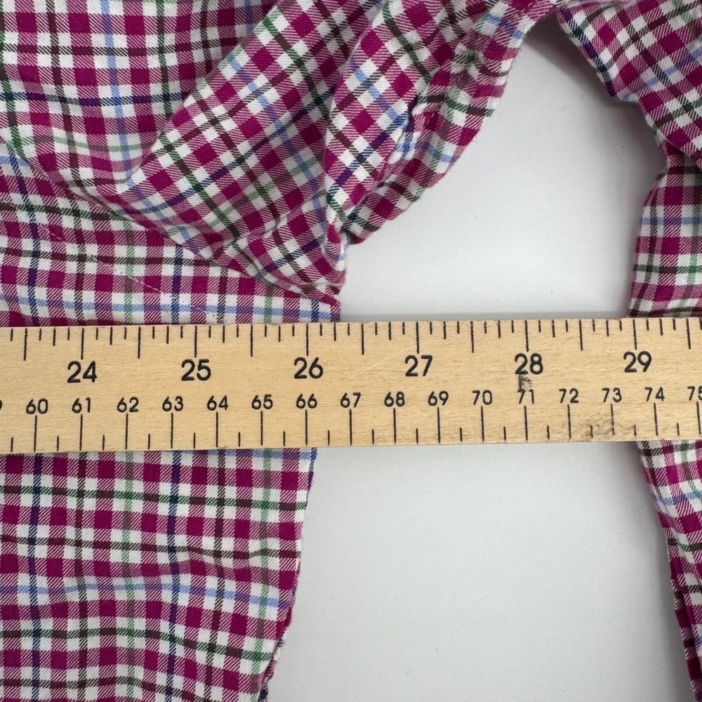 Polo Ralph Lauren Button Down Mens XXL Magenta Plaid Slim Fit‎ Long Sleeve Shirt